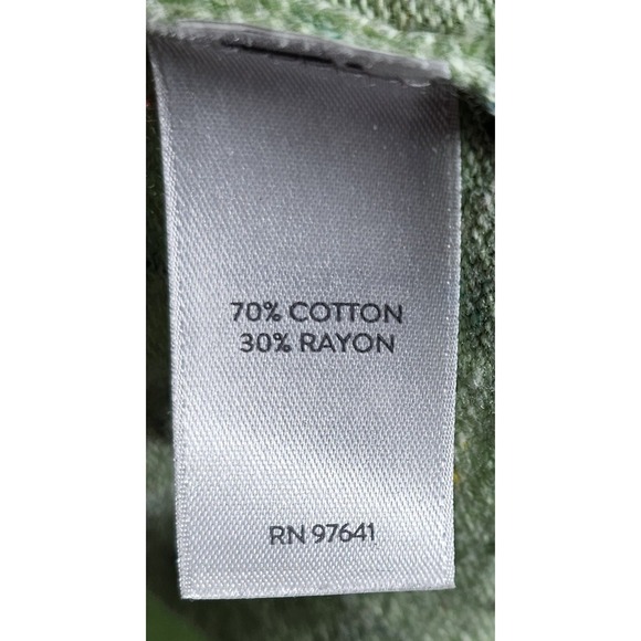 J Jill Green Confetti Sweater Womens Size Medium 3/4 Sleeve Pullover Knit Top - Picture 4 of 6